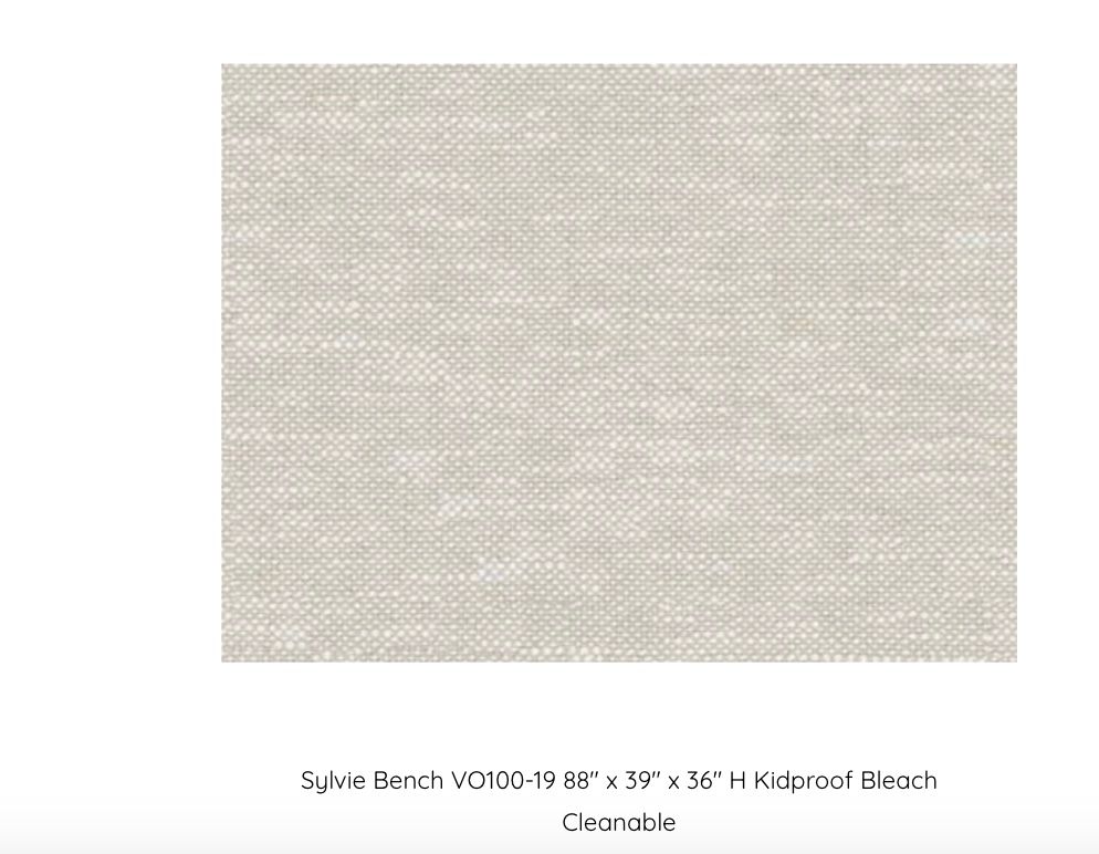 Spring Special Sylvie Bench VO100-19  88&quot; x 39&quot; x  36&quot; H Was 3993. 40% off Clearance