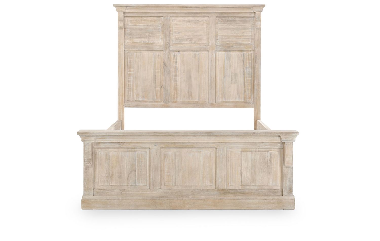Adelaide Queen Bed Natural White Wash 68”W x 88.75”D x 70”H