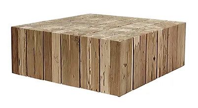 Teak Chunk Coffee Table 37x37x14