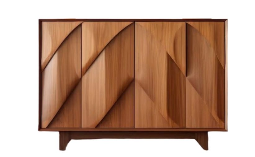WD Modern Carved 2 DR Cabinet 47x 16 x32 KA-20565