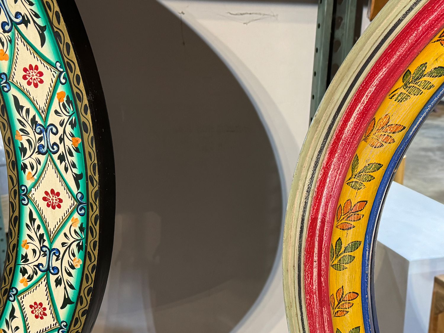 WD RD Mirror Multi Color Antique 35.5x35.5