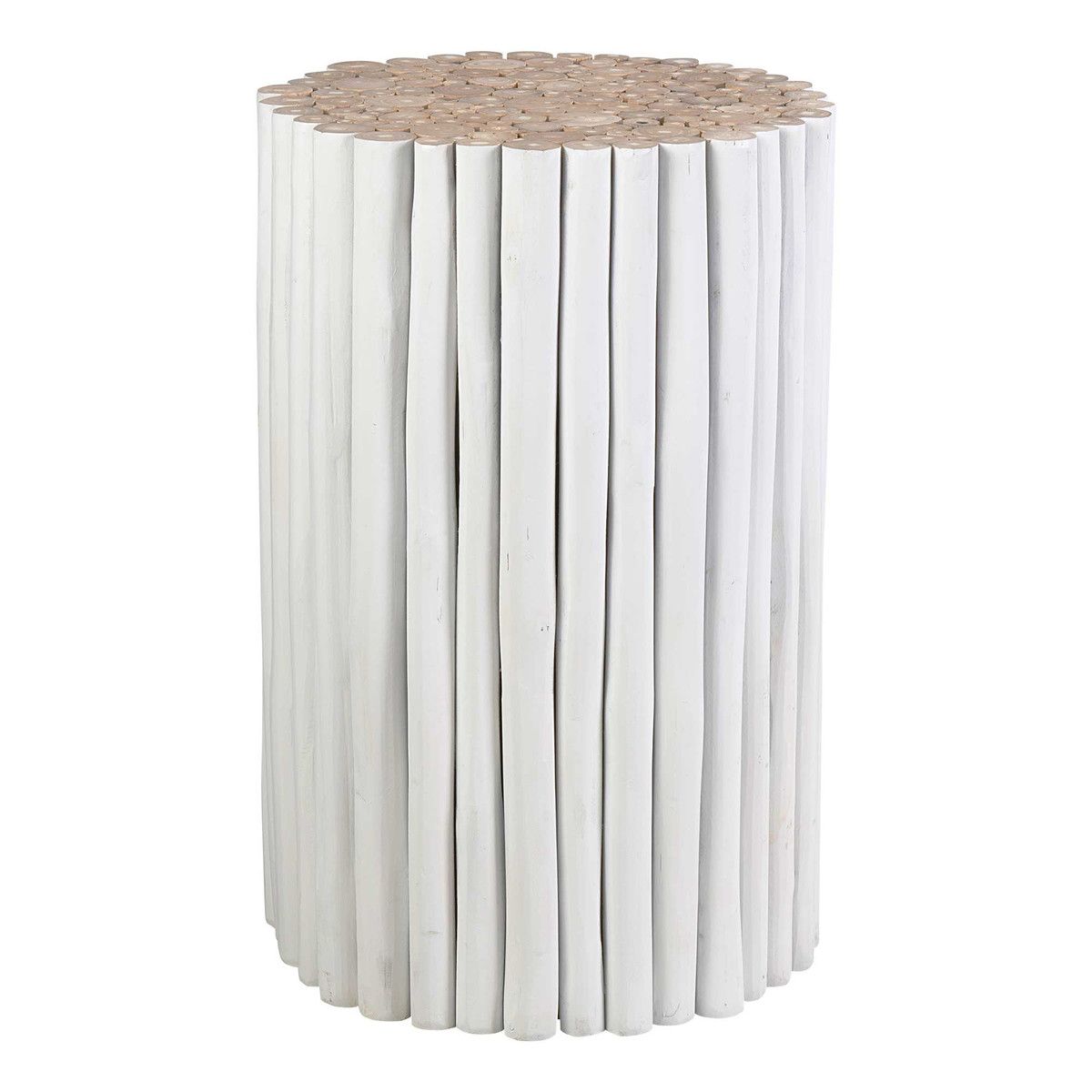 Painted White Color Side Table - 18&quot; x 18&quot; x 25.5&quot; H