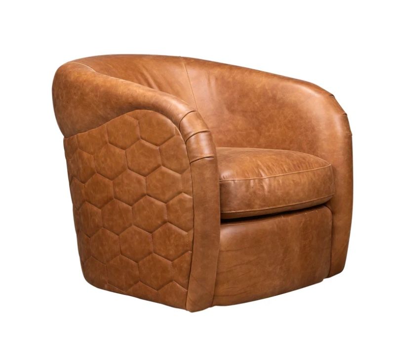 SWIVEL CHAIR Saddlebag Ale W 30.5 H 29.25  D 36  SD 23