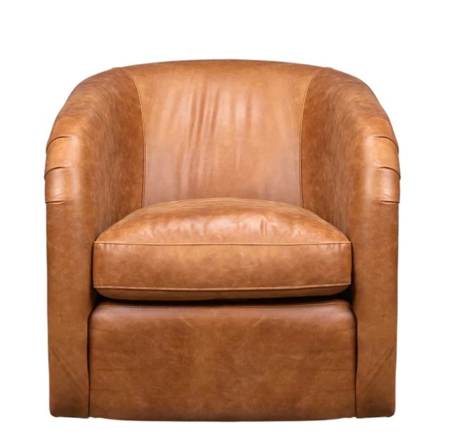 SWIVEL CHAIR Saddlebag Ale W 30.5 H 29.25  D 36  SD 23