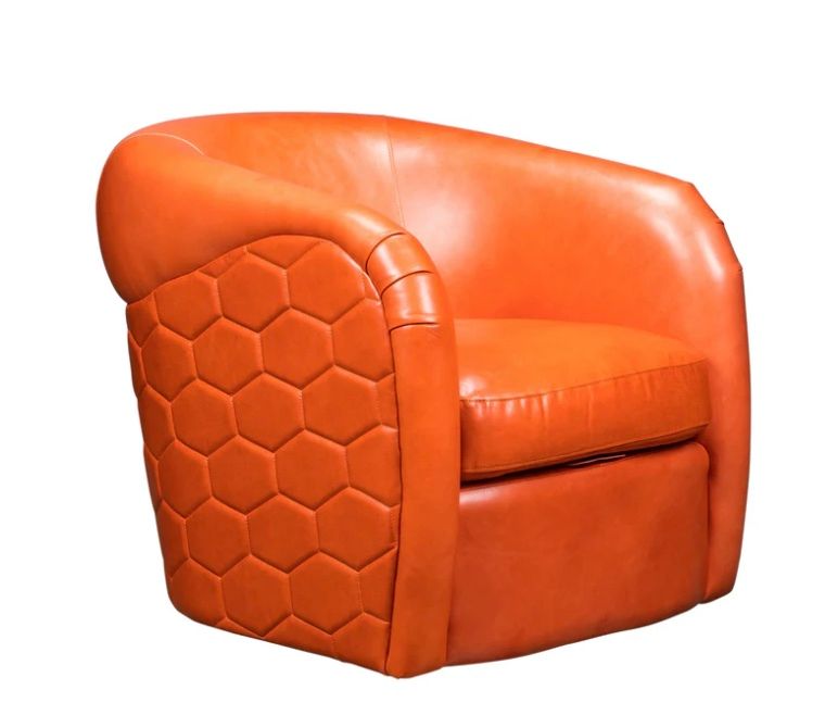 SWIVEL CHAIR Saddlebag Ale W 30.5 H 29.25  D 36  SD 23
