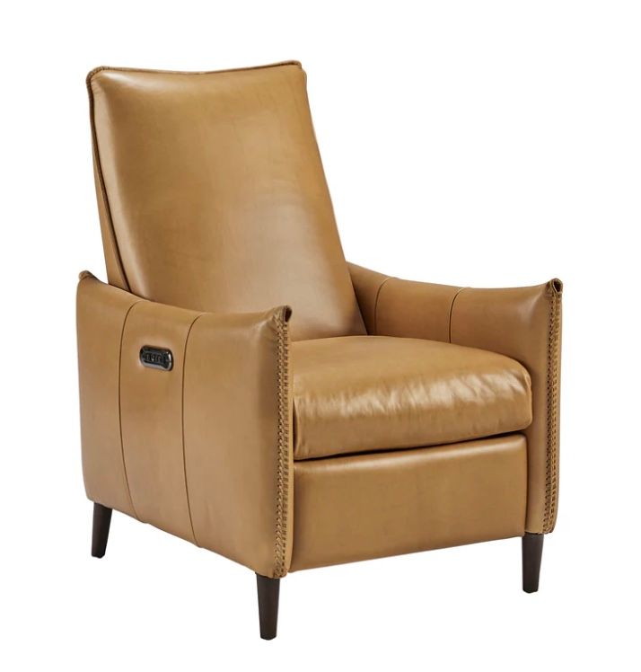 Whip stich Recliner Camel, W 37&quot; H 42&quot; D 27.25&quot;  SD 22&quot; w battery pk