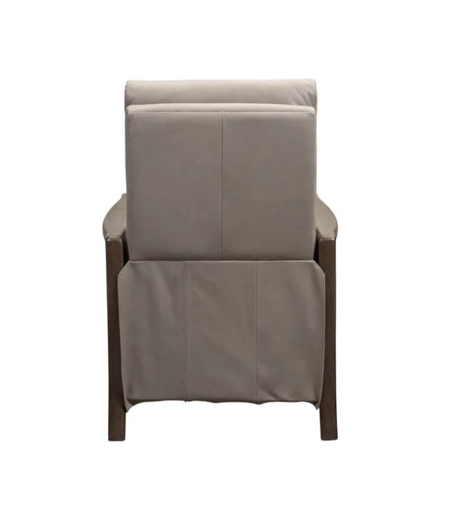 Cane Recliner Gray, W 28.25&quot; H 41&quot; D 36.75&quot; SD 20&quot; w Batt pk