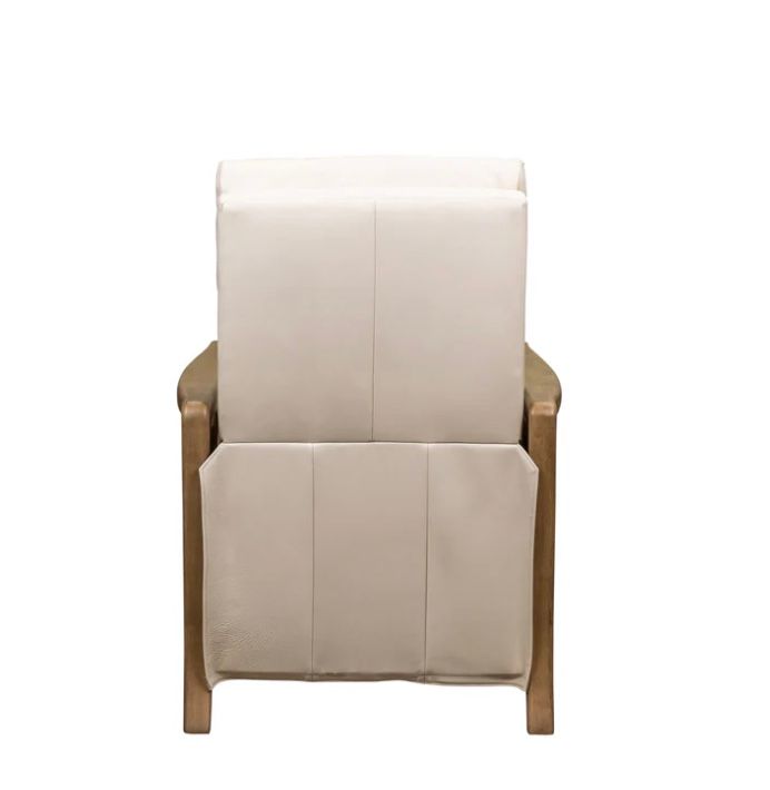 Cane Recliner Gray, W 28.25&quot; H 41&quot; D 36.75&quot; SD 20&quot; w Batt pk