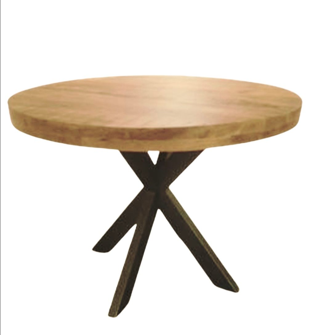 ROUND DINING TABLE IRON LEGS 47X47X30