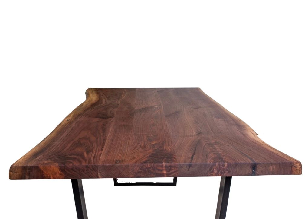 WOODEN LIVE EDGE DINING TABLE 72 L X 35.5 D X 30.75 H