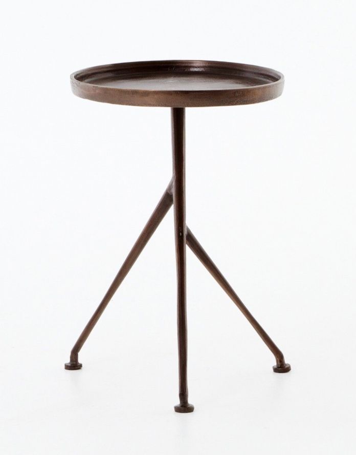 Sammy outdoor Accent Table-Antique Rust-18x14x20