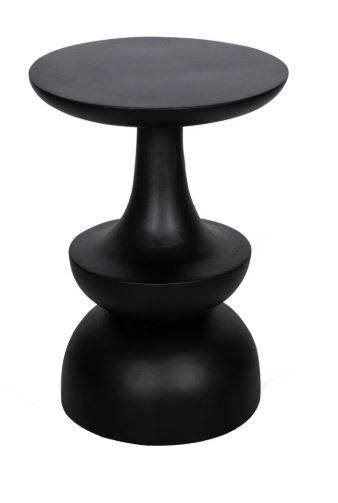 Curvy Organic Pedestal Accent Table 14x14x19.5
