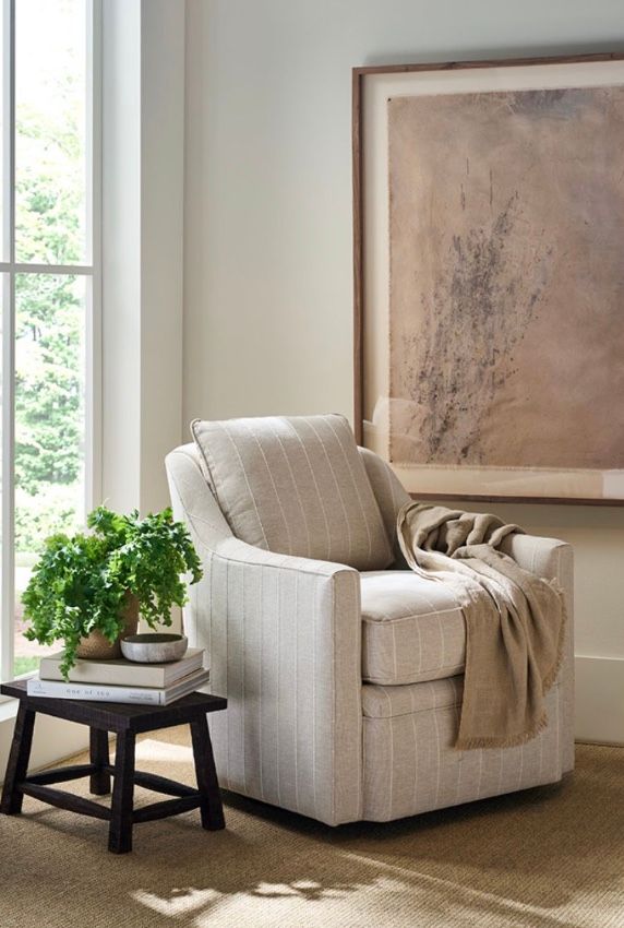 Quick Ship! Hollins Swivel Chair-3491-04-L 31 x W 38 x H 37 Express