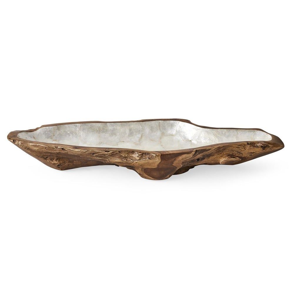Capiz Pearl Bowl 28 W X 4 H X 8 D (in)