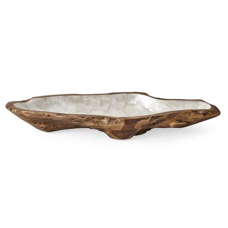 Capiz Pearl Bowl 28 W X 4 H X 8 D (in)