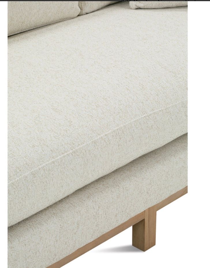Quick Ship! 99” Boden Sofa -Kid-proof Texture (BU106-19) - Washed Oak Base- Express