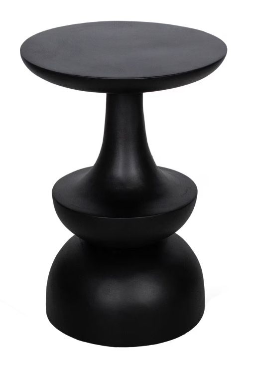 Curvy Organic Pedestal Accent Table 14x14x19.5