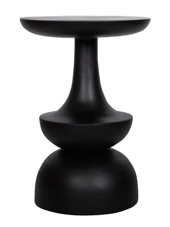 Curvy Organic Pedestal Accent Table 14x14x19.5