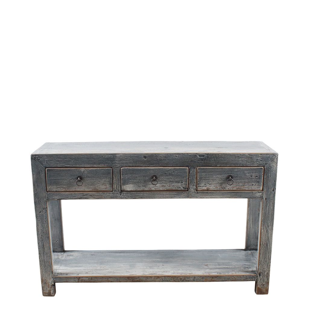 4 Drawer Reclaimed Wood Sideboard 67x18x34