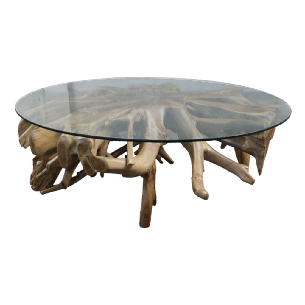 Round Teakroot Coffee Table  47 x 47 x 17.5