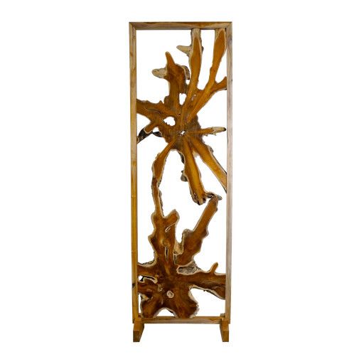 Hand Crafted Teak Root Wall Panel 27.5 L X 86 H X 12 WIDE