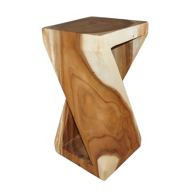 Hand Carved Side Table 12 x 12 x 23.5