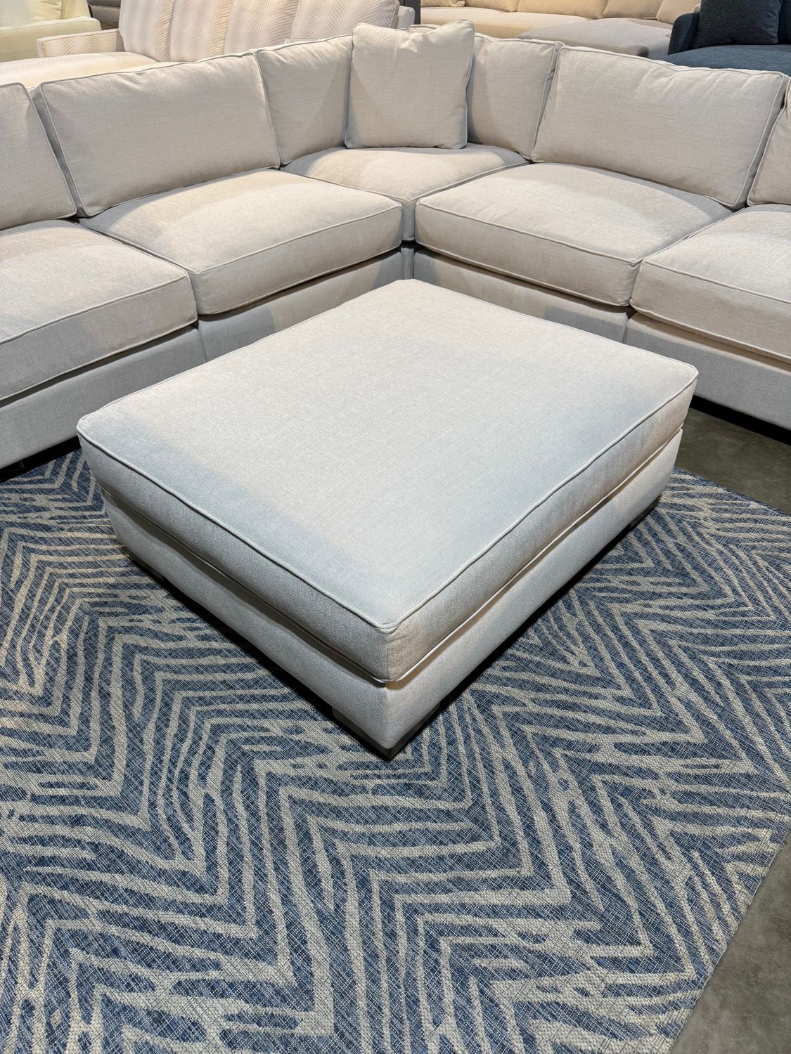 Reba Linen Modular Ottoman 43.5&quot;W x 36&quot;D x 18&quot;H