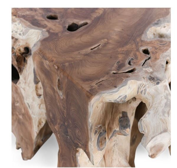 Teak Root 40" Square Coffee Table Natural 40W x 40D x 18H