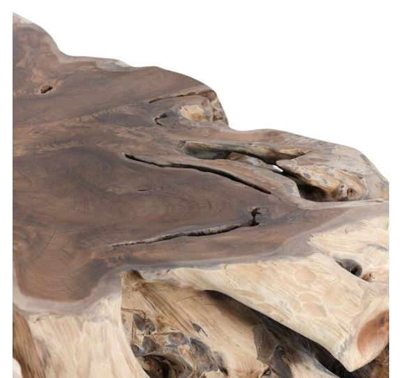 Teak Root 40&quot; Square Coffee Table Natural  40W x 40D x 18H