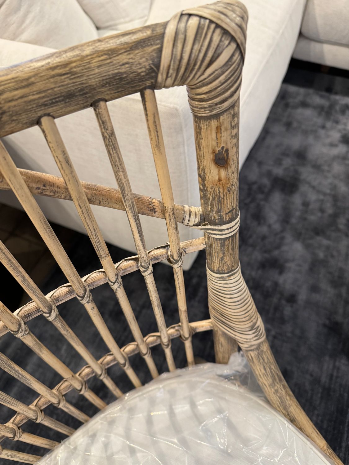 William Rattan Dining Chair 21.25 x 22.50 x 35
