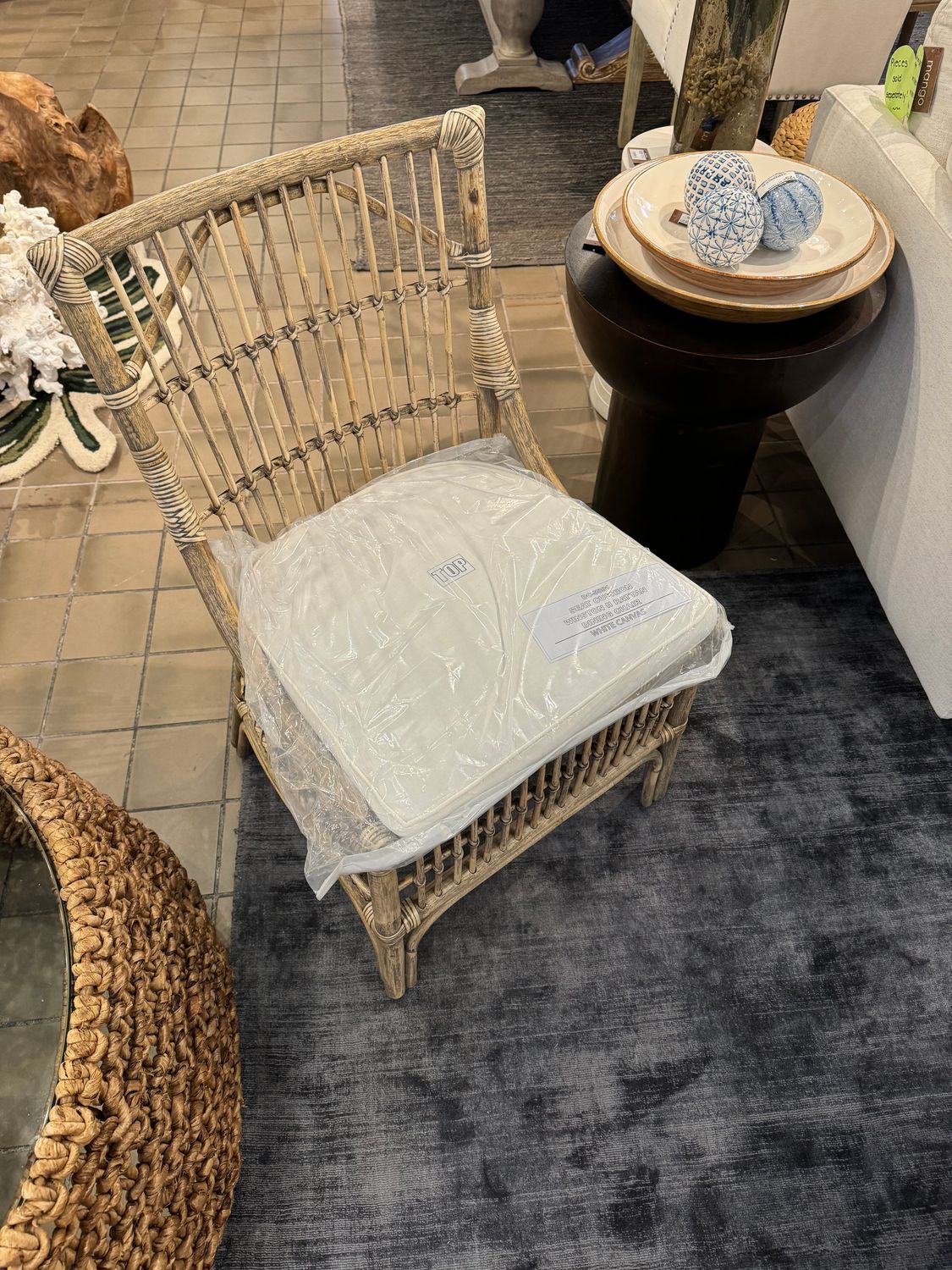 William Rattan Dining Chair 21.25 x 22.50 x 35