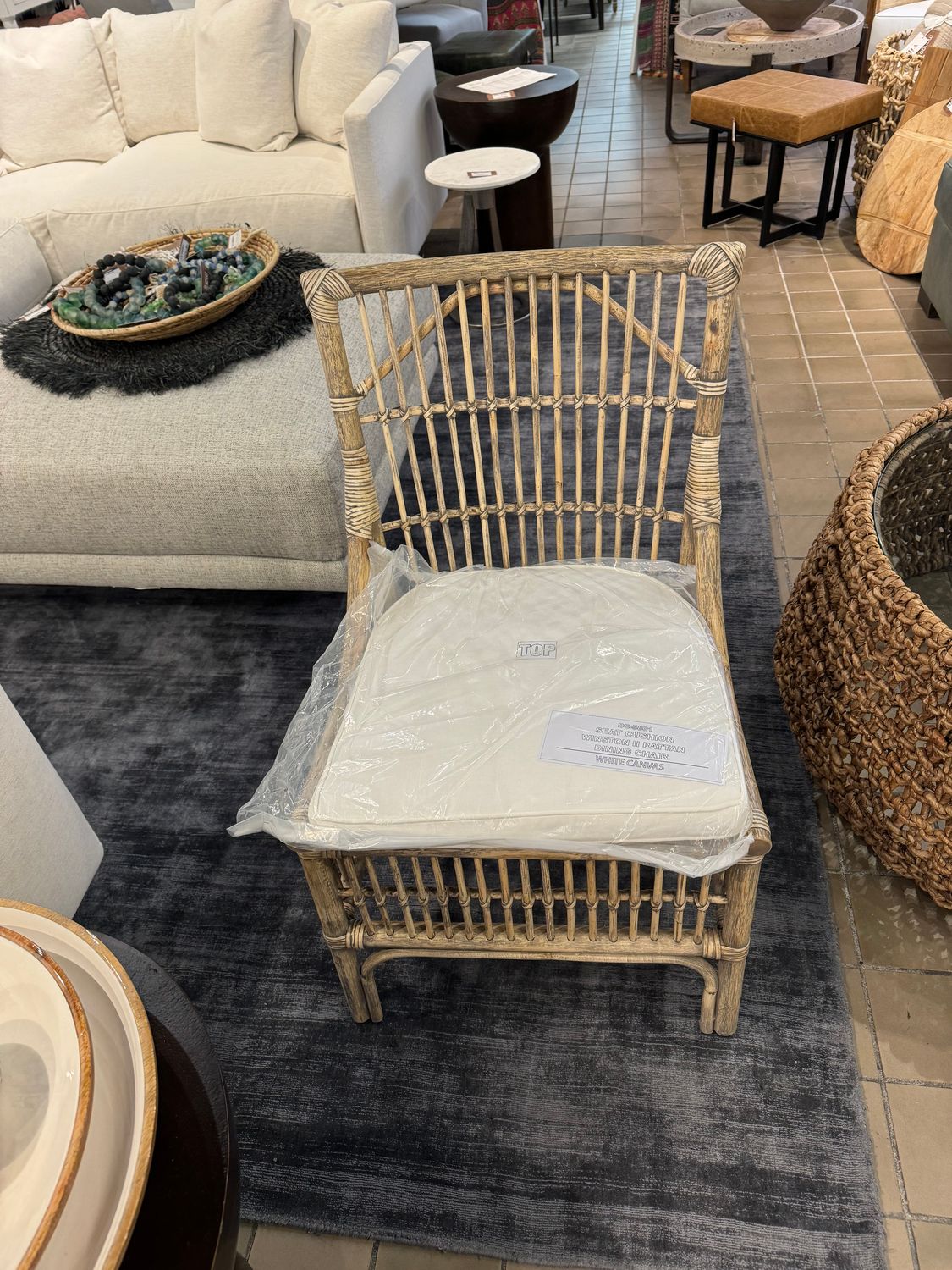 William Rattan Dining Chair 21.25 x 22.50 x 35