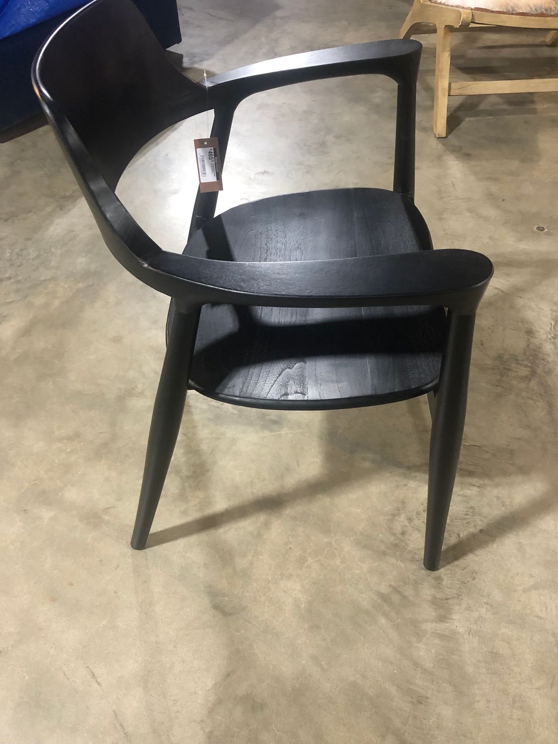 Teak Dining Chair 22.5x19x30.5 Arms H 26.5