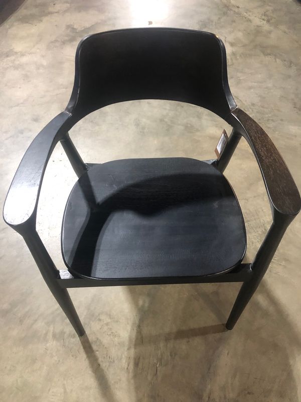 Teak Dining Chair 22.5x19x30.5 Arms H 26.5