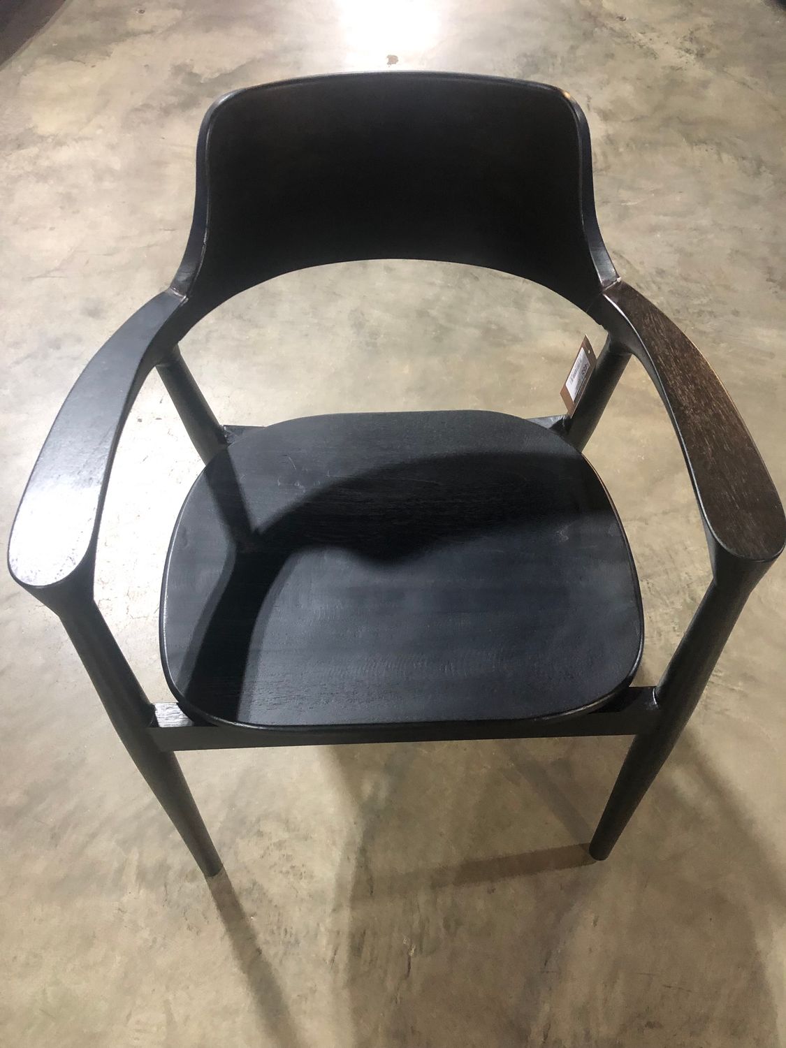 Teak Dining Chair 22.5x19x30.5 Arms H 26.5