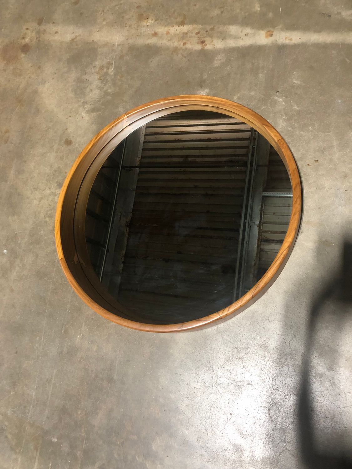 Florenze Round Teakwood Mirror 23.5x23.5x3.5
