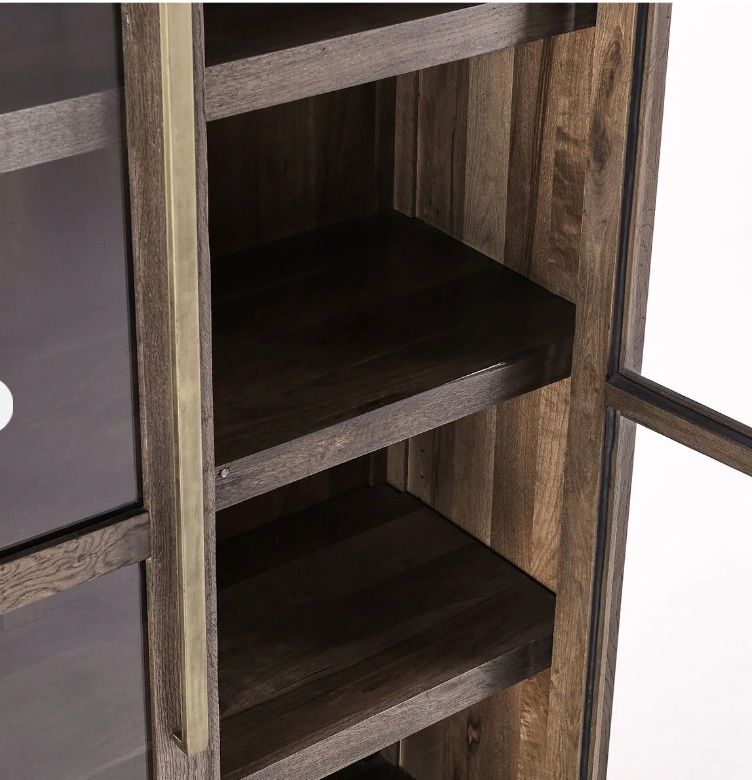 Smith Solid Wood Tall Cabinet 45.00W x 18.00D x 91.00H