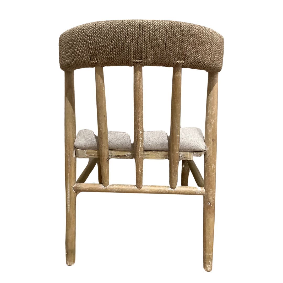 Rope Back Dining Chair NWW 20.47&quot;L x 21.65&quot;W x 31.89&quot;H