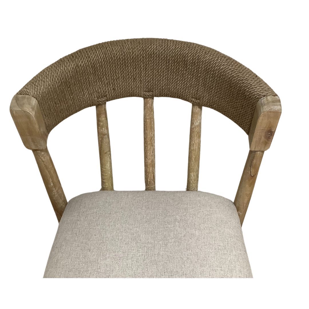 Rope Back Dining Chair NWW 20.47&quot;L x 21.65&quot;W x 31.89&quot;H
