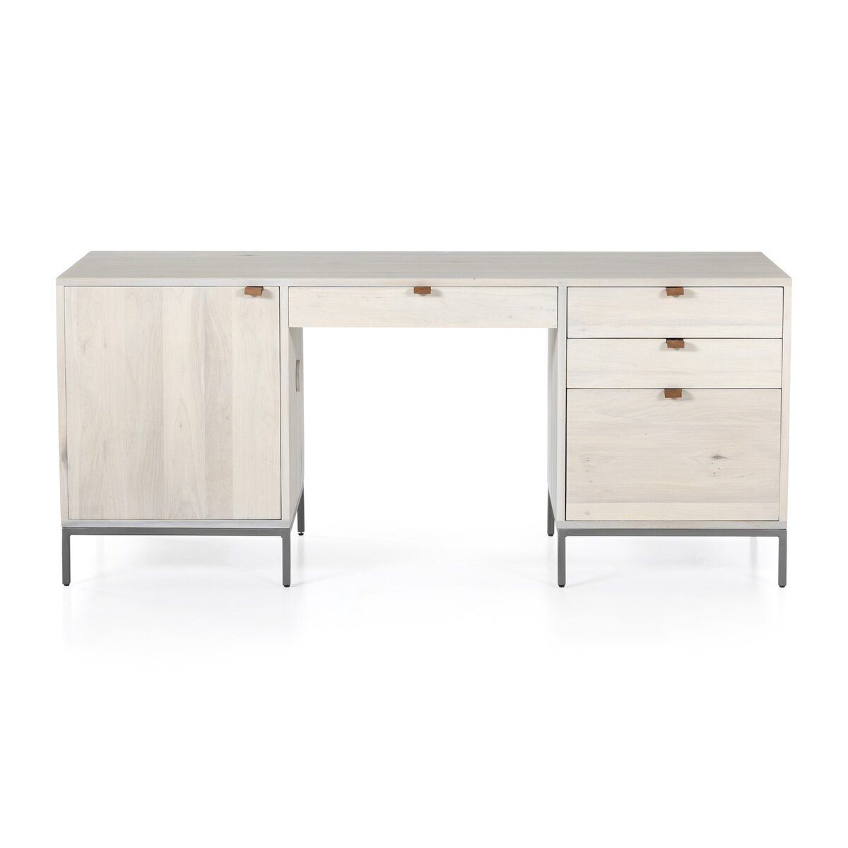 Executive Desk/Dove White Wash Poplar/ 70.00&quot;w x 27.00&quot;d x 30.00&quot;h