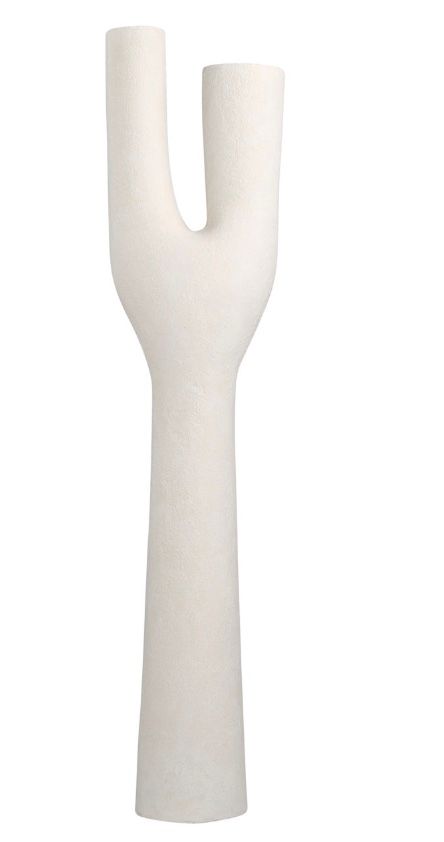 Wish Bone Sculpture White W: 16 in D: 10 in H: 71 in