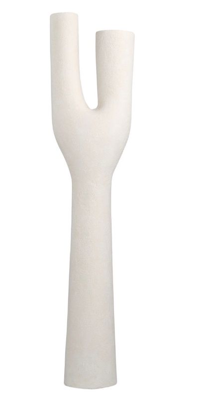 Wish Bone Sculpture White W: 16 in D: 10 in H: 71 in