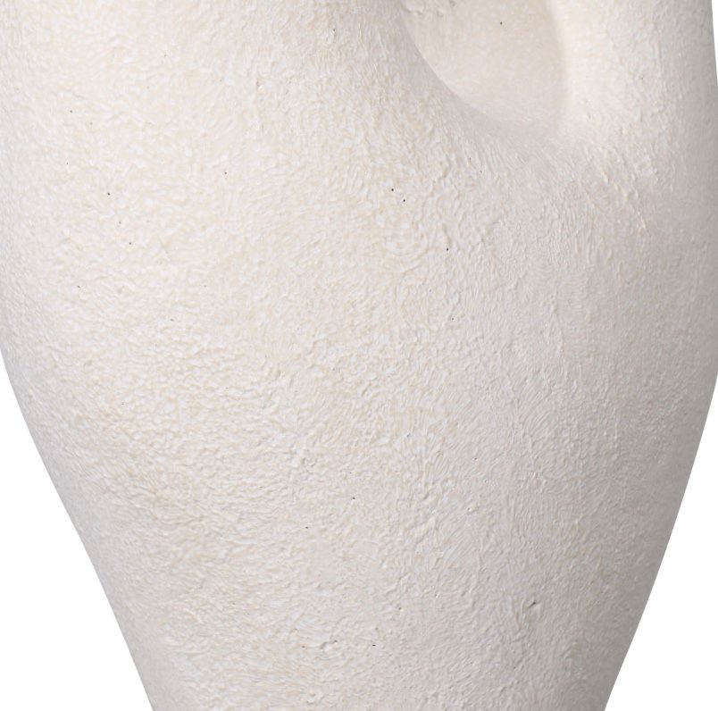 Wish Bone Sculpture White W: 16 in D: 10 in H: 71 in