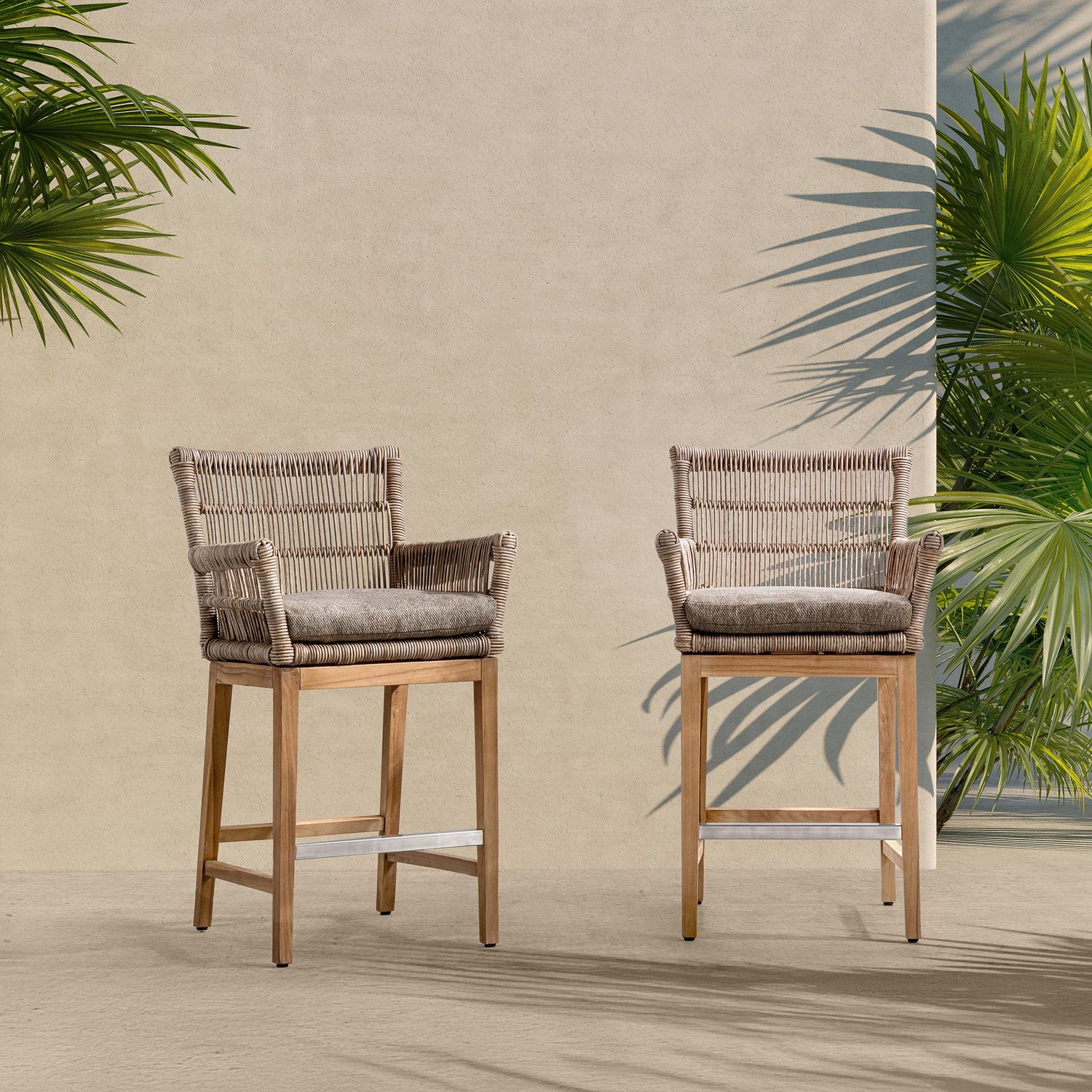 St Mark Outdoor Counter Stool 22.0&quot;W x 23.23&quot;D x 38.78&quot;H ****Currently 1-2 weeks  days ETAIn stock at Manufacturer****