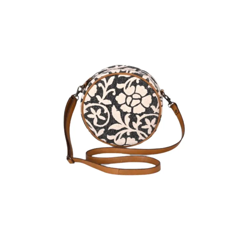 Vintage Mud Cloth Round Bag