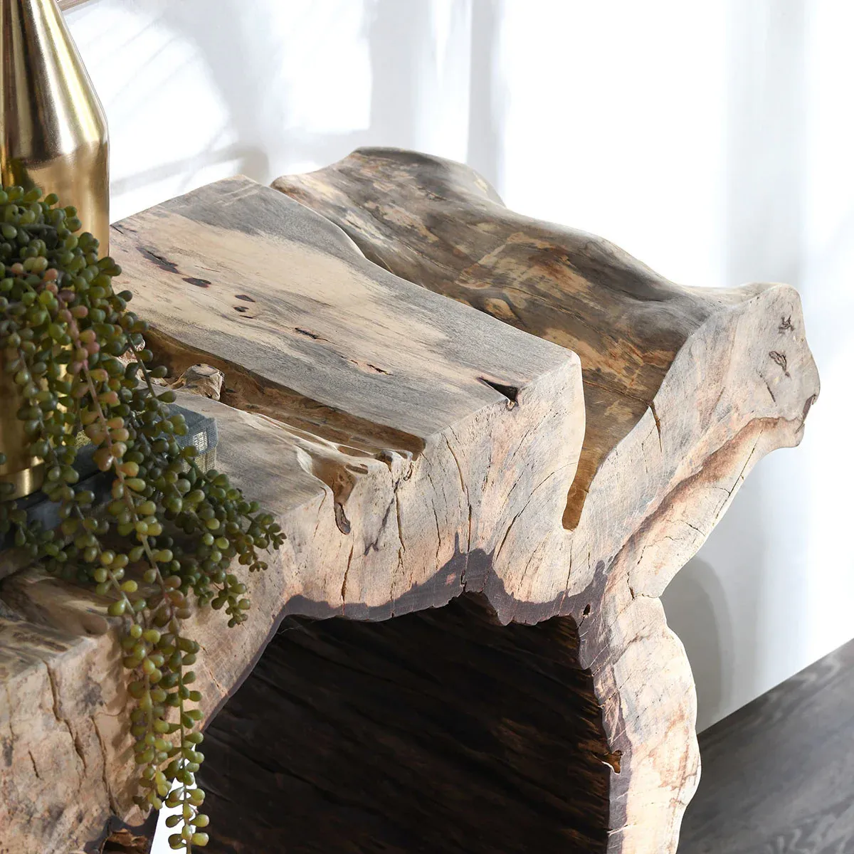 35-39&quot; Console Table Natural  35-41.5&quot; W X 15.75&quot; D X 31&quot; H