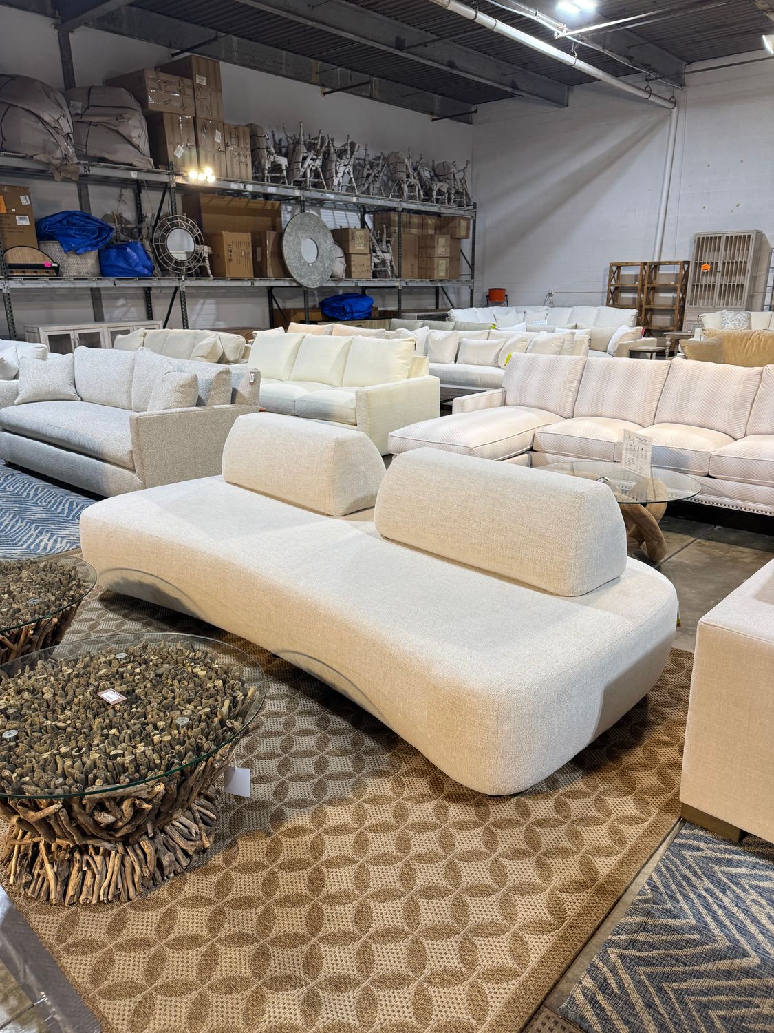 Metropolis Ivory Sofa 101.5&quot;W x 55&quot;D x 31&quot;H
