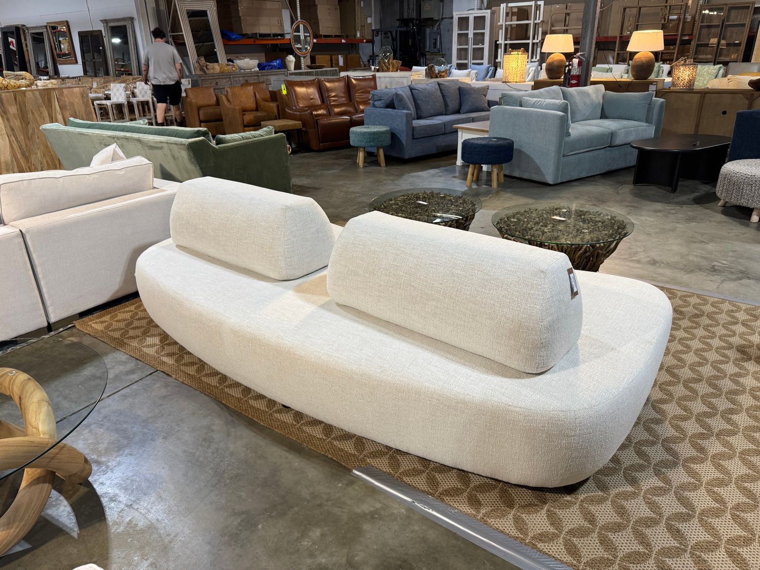 Metropolis Ivory Sofa 101.5&quot;W x 55&quot;D x 31&quot;H