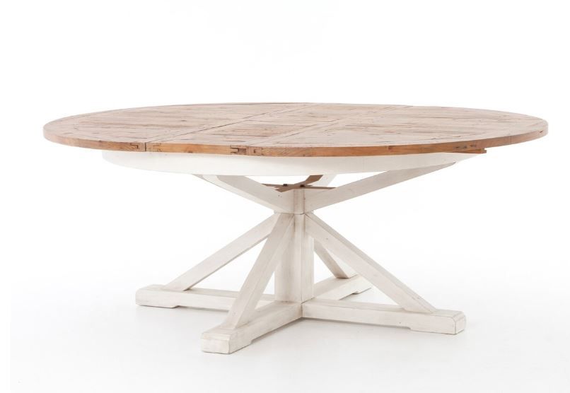 Extension Dining Table - Driftwood Natural 63&quot; -79&quot; x 63&quot; w  x  30.75  H