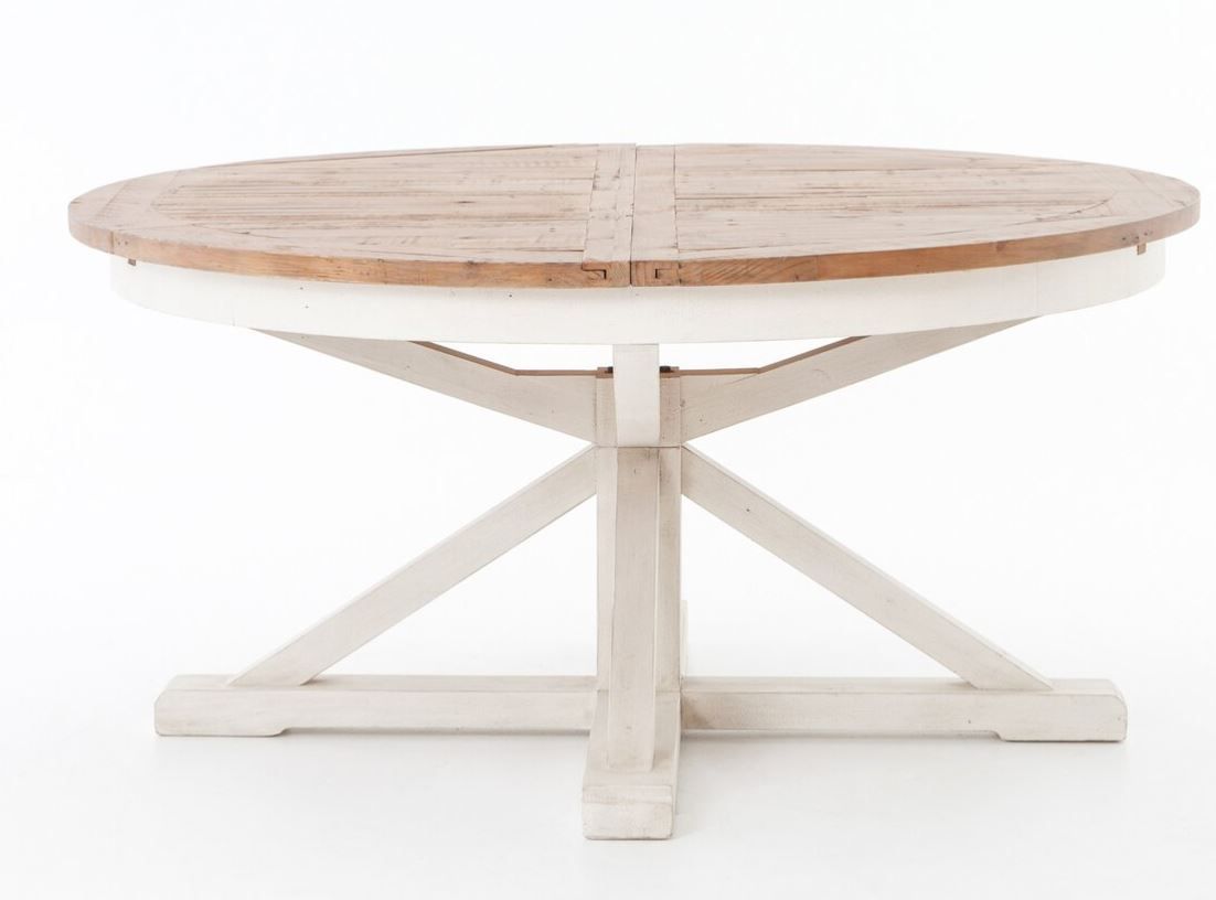 Extension Dining Table - Driftwood Natural 63&quot; -79&quot; x 63&quot; w  x  30.75  H